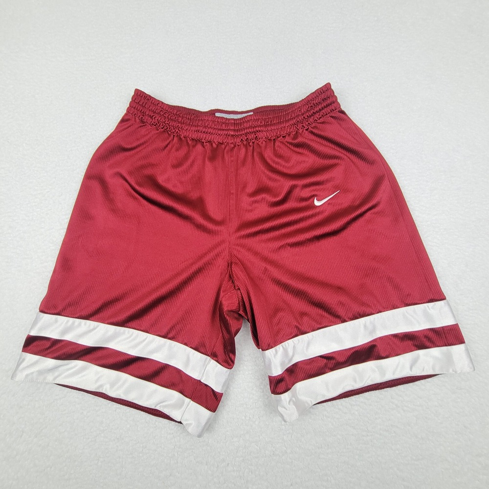 Vintage Nike Reversible Basketball Shorts Mens Large L Red‎ White Dazzle **READ